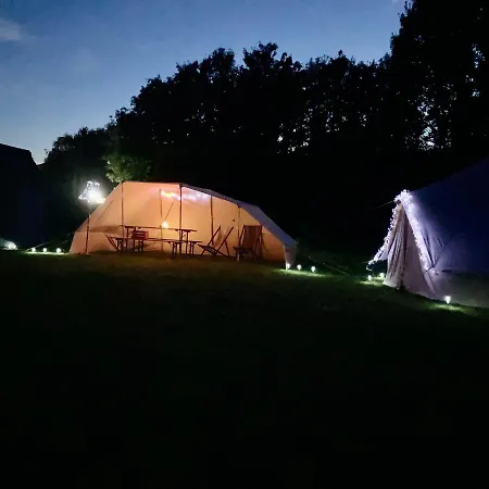 Luxury tent Tin And Canvas Glamping Pickering, Canvas Capers Bell Tent Pickering