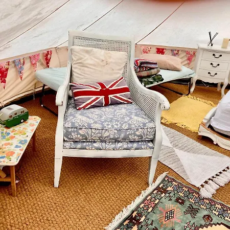 Luxury tent Tin And Canvas Glamping Pickering, Canvas Capers Bell Tent Pickering